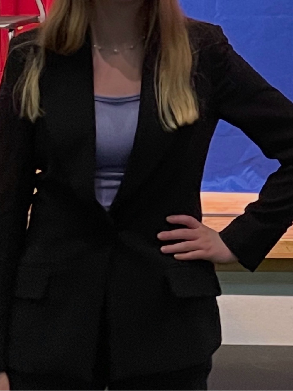 Women's Black Tailored Blazer with Notch Lapel